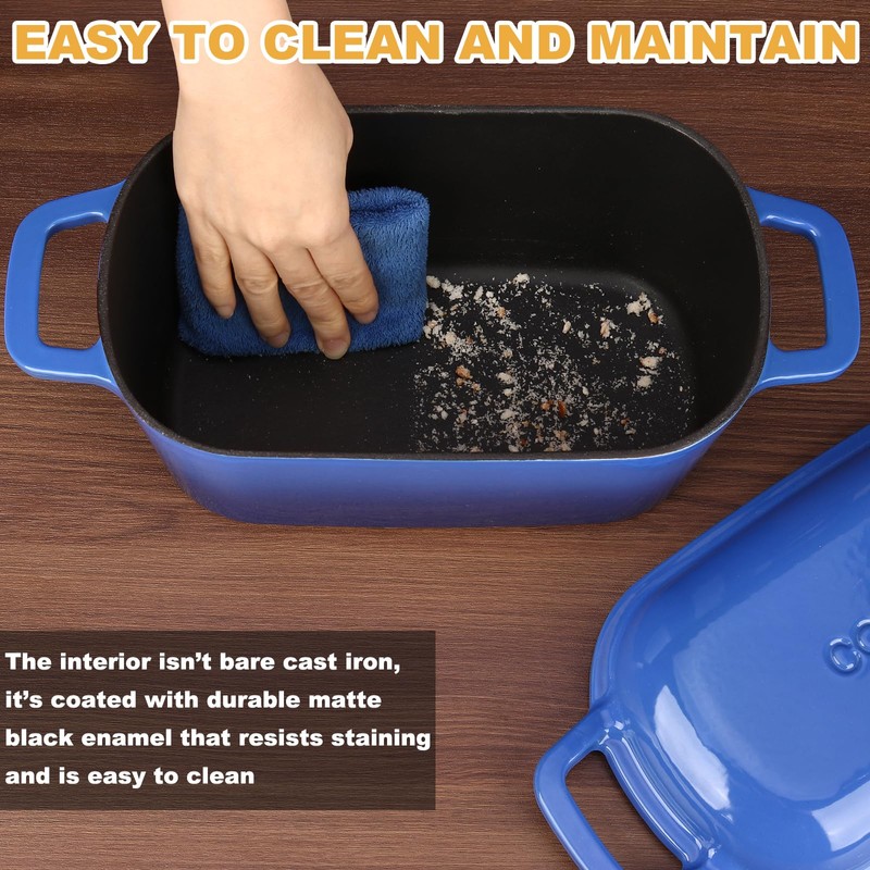 Enameled Dutch Oven for Sourdough Bread Baking, 3.6QT Oval Cast