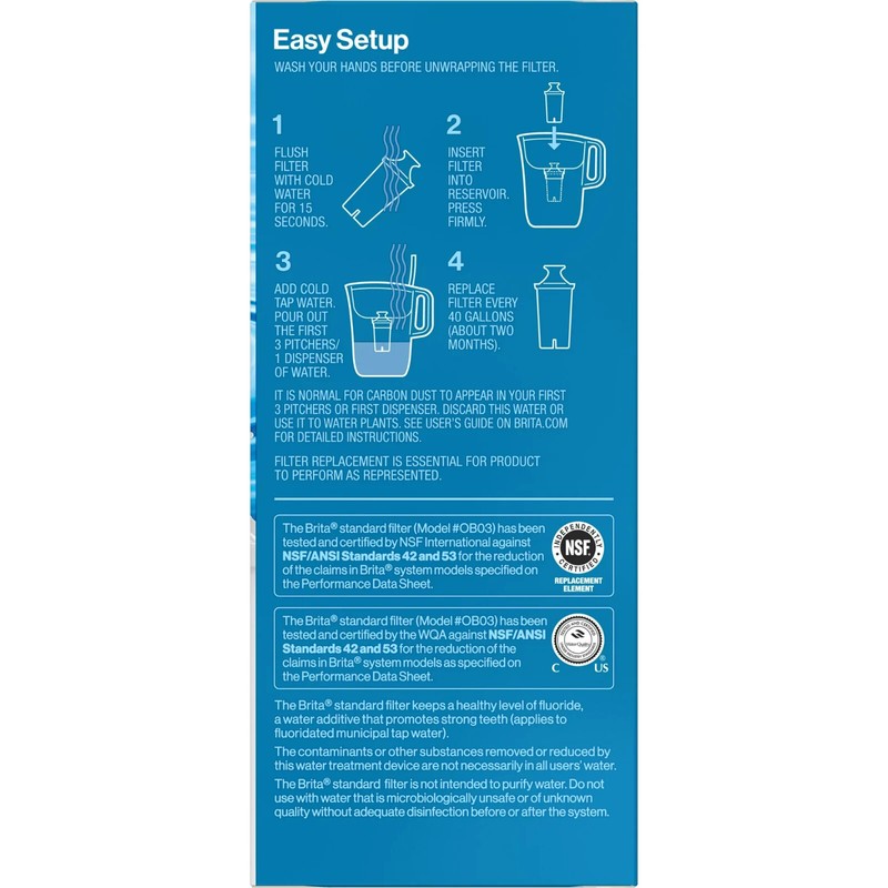 Brita 1-PK STANDARD REPLACEMENT FILTER | PITCHERS & DISPENSERS Water