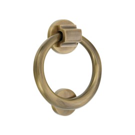 Infinity Decor Antique Brass Victorian Style Ring Door Knocker 110mm – Solid Brass Elegant Door Knocker for Front Entrance Door Gate