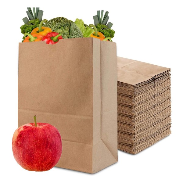 Kraftpapiertüten, 100 Stück Papiertüten Klein, Braun Papiertüte Geschenktüten, Kraftpapierbeutel, Butterbrottüten,