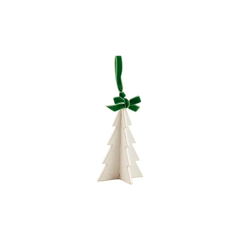 Mud Pie Ceramic Ornament, Tree, 5" x 3 1/2"