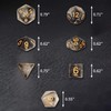 QUETTO Polyhedral Game Dice 6 PCS Black Mixed with White