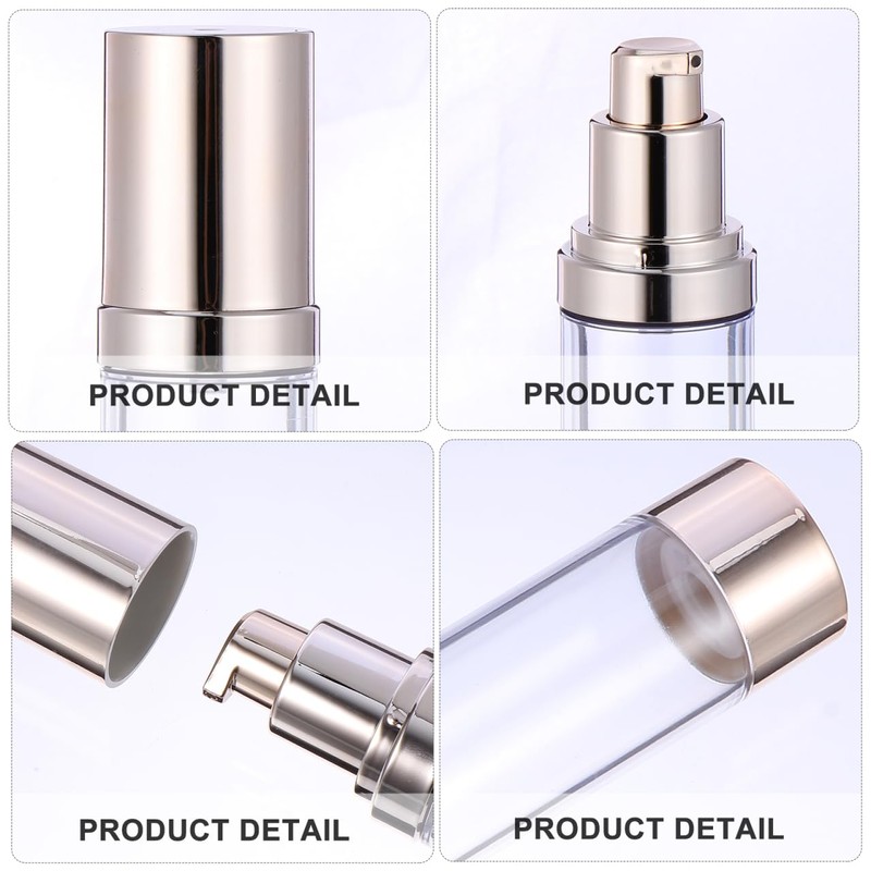 Healifty Refillable Airless Pump Bottle 50 ml Empty Cosmetic Dispenser