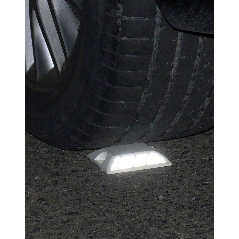 QWORK Road Reflectors, Pack of 10-4x4 Inch High-Reflectivity Driveway Reflectors