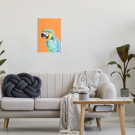 Stupell Industries Tropical Macaw Parrot Portrait Bold Rainforest Bird Wood Wall Art, Design By Patricia Pinto
