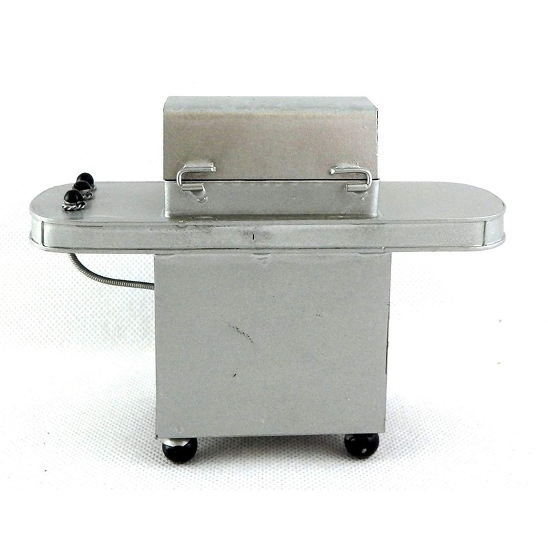 Melody Jane Dolls House Deluxe Silver BBQ Barbecue Grill Miniature