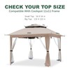 Beige Gazebo Replacement Cover Compatible with SUNJOY 11x11 Pop Up