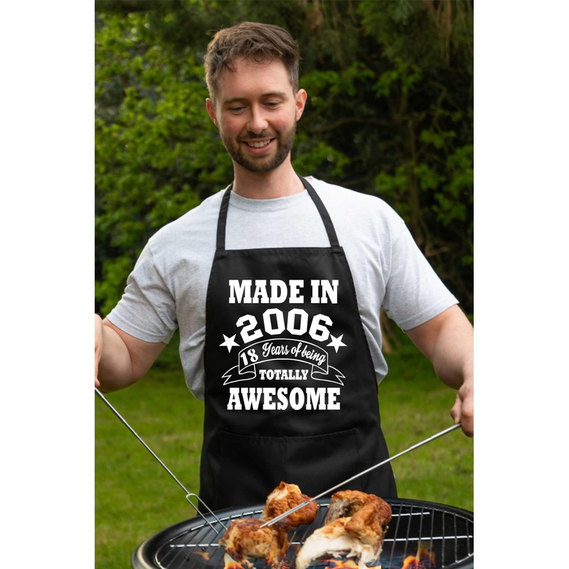 Print4U 18th Birthday Made In 2007 BBQ Cooking Funny Novelty