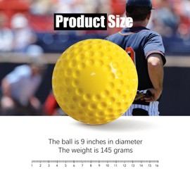 GKK 12 Pack Dimpled Baseballs 9-Inch Pitching Machine Baseballs Practice Baseball Balls for Fielding Practice, Hitting