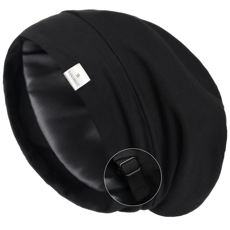 YANIBEST Silk Satin Bonnet Hair Cover Sleep Cap - Adjustable