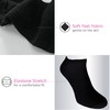 The Essentials Wardrobe 12PK Ladies Trainer Liner Socks - Black