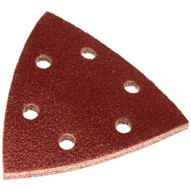kwb Sanding triangles 93 mm made of precious corundum with 60 grit, tool-free change, resin gluing and reinforced paper carrier for coarse sanding of wood and metal