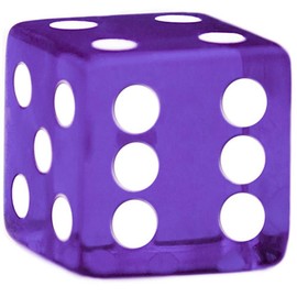 10 Purple Dice - 19 mm