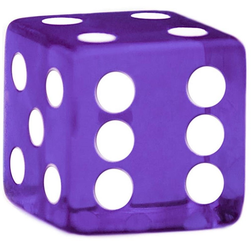 10 Purple Dice - 19 mm