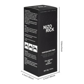 NIZORICK Hair Fibers for Thinning Hair,Hair Building Fibers Instantly Thicker & Fuller Look,Conceals Hair Loss Fill In Fine Hair Powder for Women and Men(30g/1.05oz) (New Light Brown)