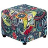 Lussenwert Ottoman Cover Square Stretch Printed Square Ottoman Cover Thick