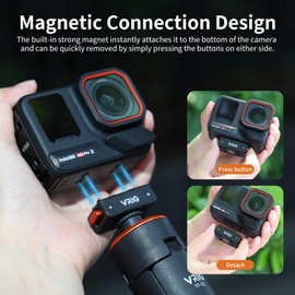 VRIG X5 Magnetic Quick Release Base for Insta360 X5,Magnetic Mount with 1/4" Threaded Hole Compatible with Insta360 X5/ X4/X3 / Ace Pro 2/Ace Pro Quick Release Adapter