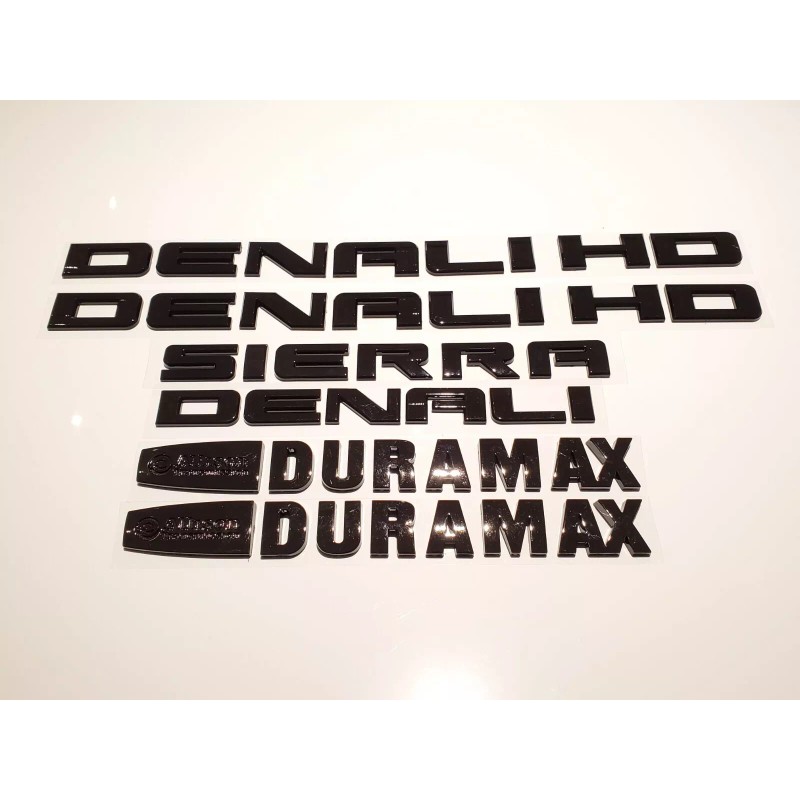 GM 6PC 11-19 Gloss Black Emblem Letters Fit GMC Sierra