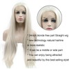AFBeauty Platinum Blonde Wigs for Women Straight Blonde Synthetic Lace