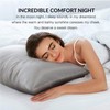 2 Pack Grey Satin Pillowcases for Hair and Skin, Softer