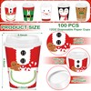 Gerrii 100 Set Christmas Paper Cups Disposable 12 oz with
