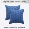 Kevin Textile Square Pillow Cover Set of 2 Solid Linen