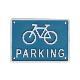 Dulton R855-994BL BICYCLE PARKING Iron Sign, Blue, Symbolic Charm, Bicycle Storage, Sign, Wall Mounted, 7.7 x 5.7 inches (195 x 145 mm)