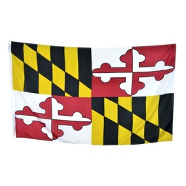 Shop72, Maryland Flag, State Of Maryland flag, 3x5 ft, Maryland State Flag, Brass Grommets, 100D Polyester Flag