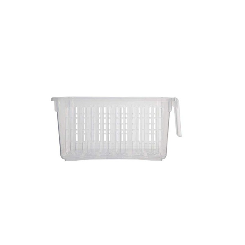 Set Of 6 Clear Storage Caddy Baskets With Handle Easy