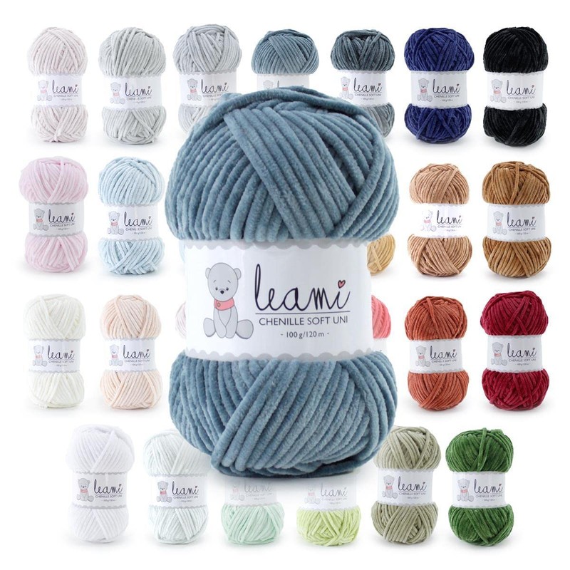 LEAMI Chenille Soft UNI 101 White (100g/120m)
