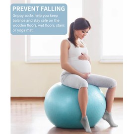 DIBAOLONG Pilates Socks with Grips for Women, Grip Socks Non Slip Yoga Socks for Barre Hospital Workout Grippy Socks 4 Pairs, 1green+1blue+1orange+1pink, 8-10