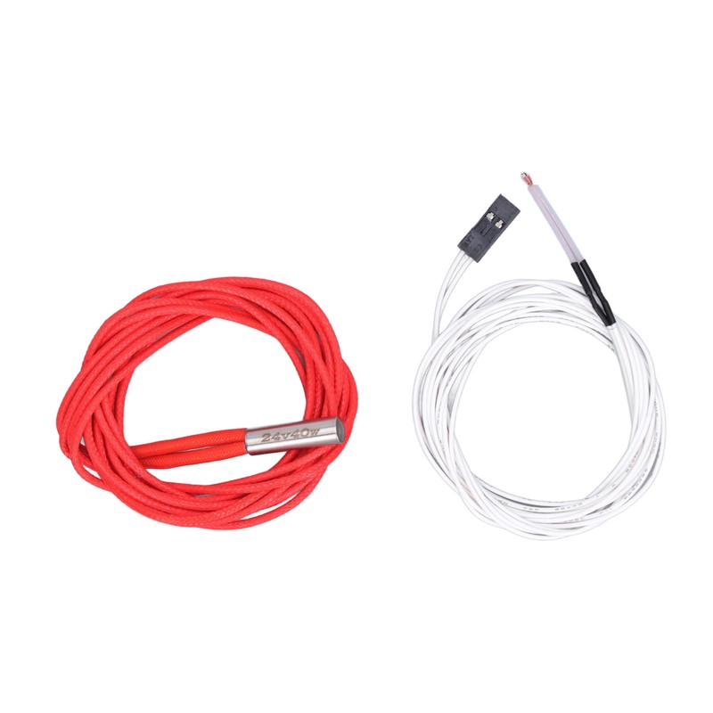 6Pcs Thermistor Wires with Terminal 6Pcs Heating Rods 3D Printer