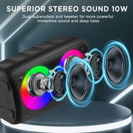 Cinolink Bluetooth Speaker,Karaoke Speaker with 1 Wireless Microphone and 1 Wired Mic,Colorful LED Lights,TWS Pairing, Portable Karaoke for Adults with Rechargeable, AUX/USB Support for Home Outdoor