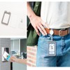 2pcs Soporte Retráctil para Tarjetas de Identificación para Hombr y