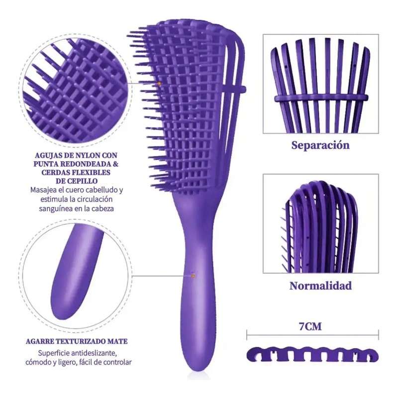 2pz Cepillo Para Cabello Desenredar El Cabello Rizado Mujere