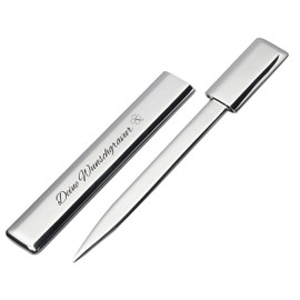 Schmalz® Erme Letter Opener with Engraving Made of Metal, Includes Engraving Rectangular Silver Shiny (with Engraving)