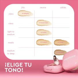 Glad2glow Perfect Blurring Powder Foundation Alta Cobertura Tono Ginger
