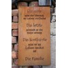 Rust metal plaque "family", patina decoration for hanging, size 1