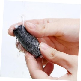 FOMIYES 4pcs Electronic Foot File Replacement Roller Heads Extra Coarse Refill for Smooth Feet Compatible Various Pedicure Devices Gentle Easy to Use Black