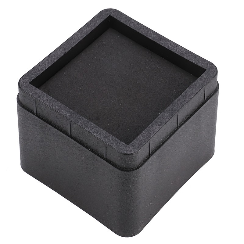 4PCS Durable Stackable Bed Risers Black Square MoisturE proof Insect