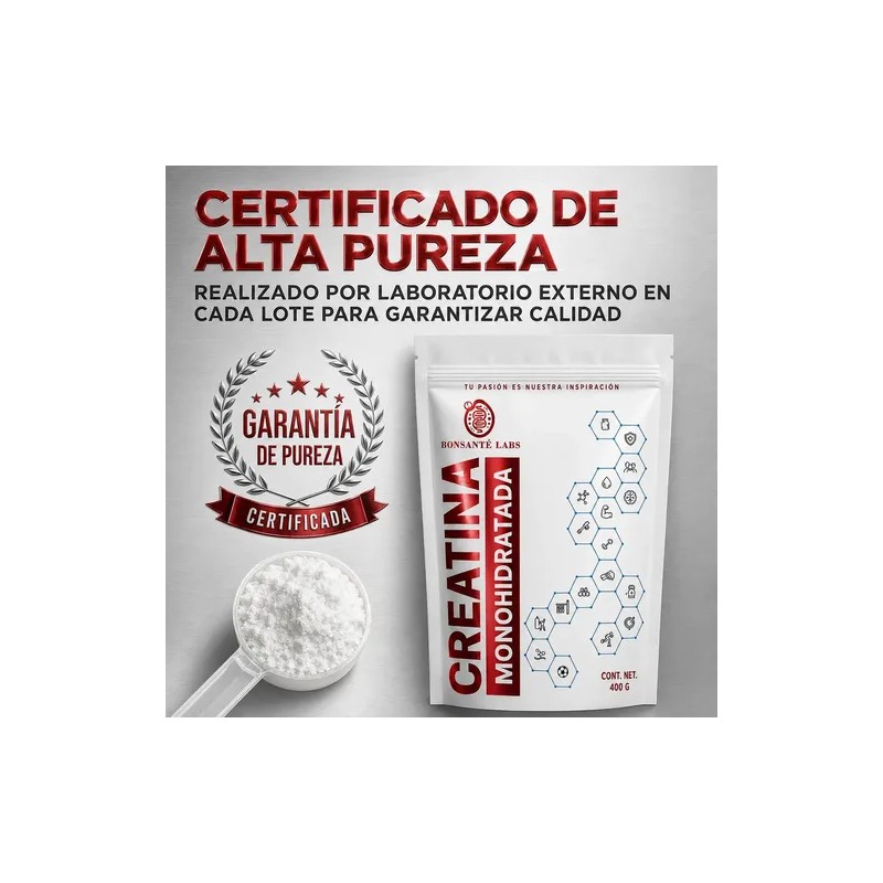 Creatina Monohidratada en Polvo Bonsanté Labs Sin Sabor 400g