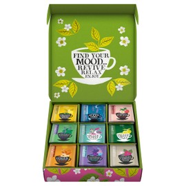 Clipper Tea Organic Herbal & Green Tea Selection Gift Box | Organic, Eco Friendly & Fair Trade | Assorted Individually Wrapped Tea Bags | 1 Sampler box with 45 Unbleached Tea Bags