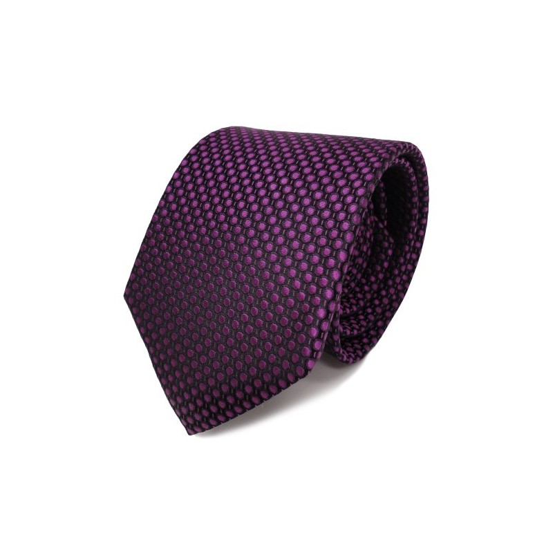 TigerTie Designer Silk Tie in Polka Dots - Tie Width