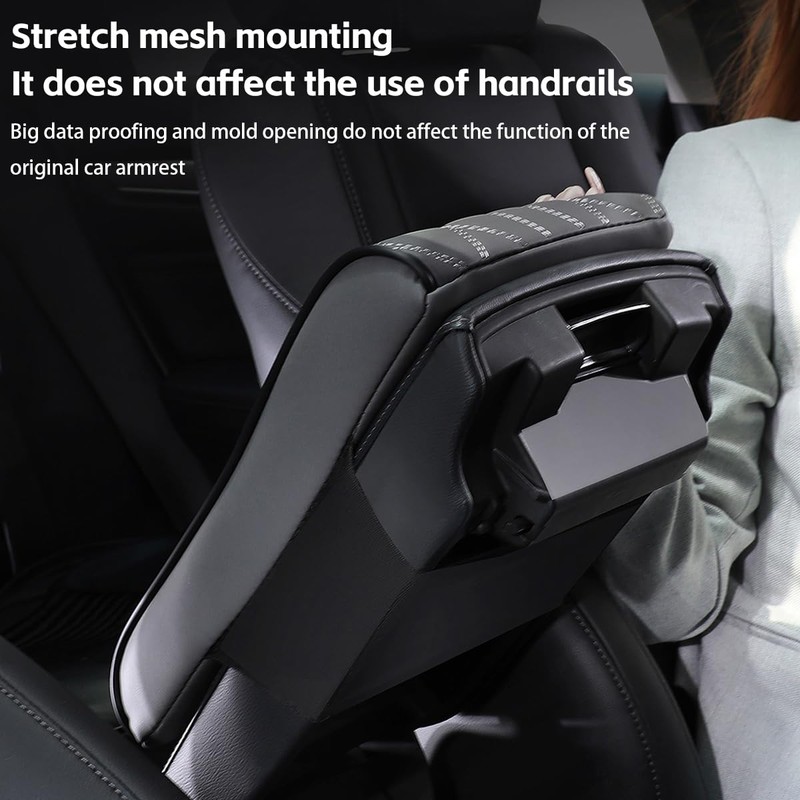 Osilly Car Armrest Cover, Auto Leather Waterproof Center Middle Console