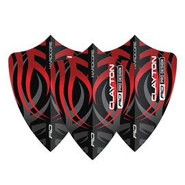 RED DRAGON Hardcore Jonny Clayton Freestyle Dart Flights- 3 Sets Per Pack (9 Dart Flights in total)