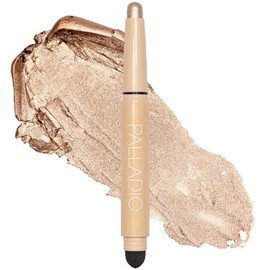 Palladio Barra de Sombra de Ojos Impermeable con Esponja Mezcladora, Champagne Shimmer