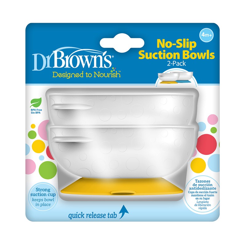 Dr. Brown's™ Cuenco de succión antideslizante, paquete de 2