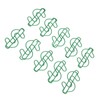 100pcs Dollar Shape Paper Clips Creatively Cute Plated Metal Bookmark