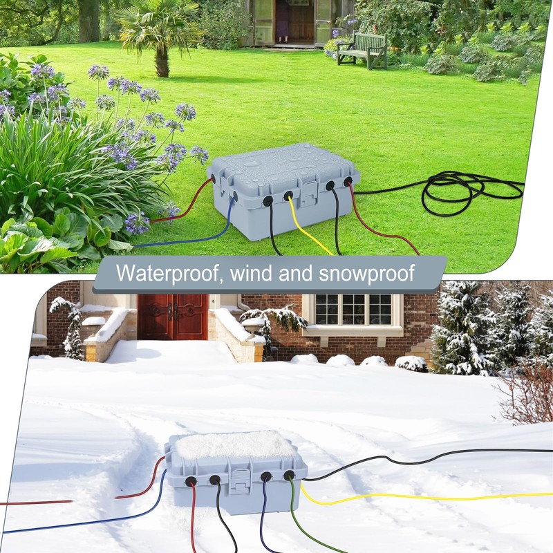 Large Outdoor Electrical Box Waterproof, IP54 Extension Cord Cover Weatherproof