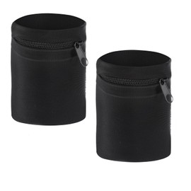 Yeenano Wrist Band Wallets,2 pcs Sweat Bands Wristbands,Wrist Wallet for Running Gym Zipper Pouch for Keys,Cards Cash Sweatproof Sports Wristband for Men Women Ldeal for Cycling,Tennis,Basketball